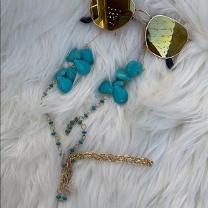 Handmade Mask/Sunglass Chain, Turquoise Stone